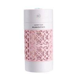 Lucky Cup 250ML USB Cool Mist Humidifier with LED Night Light - Pink Color