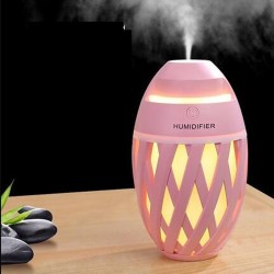 Olive 320 ml USB Cool Mist Humidifier with 7-Color LED Light - Pink Color