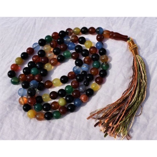 Aqeeq Carnelian Multi-color 100 beads 