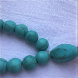 Blue Turquoise [Feroza] Bead 100 8MM