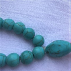 Blue Turquoise [Feroza] Bead 100 8MM