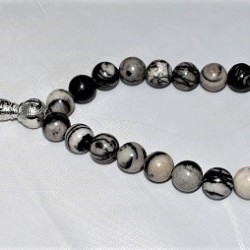 Real Marble Beads 33 Counts With Grey Marble 10 MM