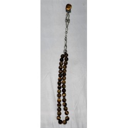 Real Brown Marble Prayer Beads Size 10 Mm Counts 33