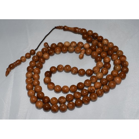 Coca Wood Bead Tasbih – 99 Beads Kuka Misbaha Made from Natural Koka Wood (7mm)