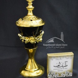Black Golden Incense Burner - Non-electric