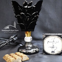 Black Metal Traditional Design Incense Burner - Electric