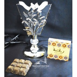 Silver Leave Style Electric Incense Burner 