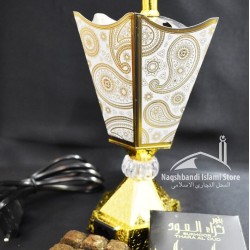 White Golden Metal Electric Incense Burner 