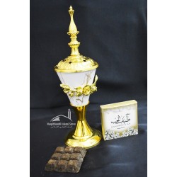 White Golden Incense Burner - Non-Electric