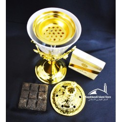 White Golden Incense Burner - Non-Electric