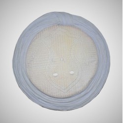 Handmade White Nalain Imama Hat 7 Meters White Wrapping on White Cap