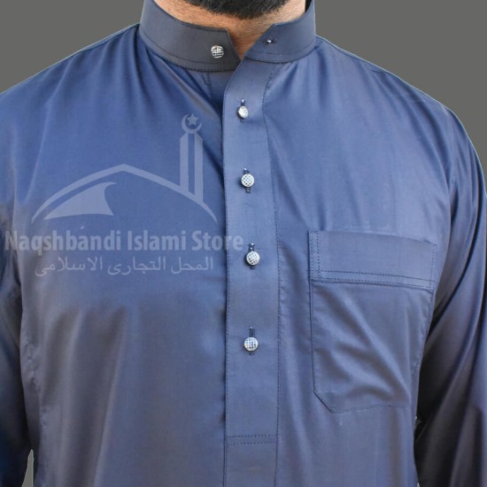 Jubba Muslim Clothing Men Navy Blue