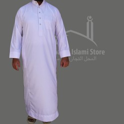 Pure White Thobe in Premium Fabric