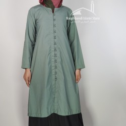 Modest Duster Shirt & Skirt Set – Teal Green & Black | Elegant Two-Piece Modest Outfit