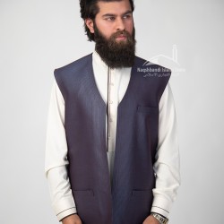 Men’s Blue Lining Vest Coat – Premium Tropical Suiting Traditional Waistcoat