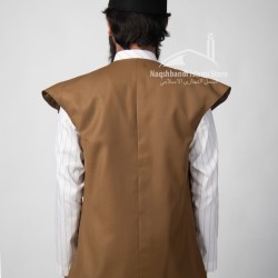 Traditional Turkish-Style Brown Waistcoat – Wide Shoulder Vest