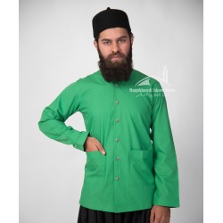 Sufi Muslim Casual Shirt – Light Green Spiritual Wear for Men