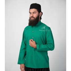 Sufi Muslim Casual Shirt – Green Spiritual Attire for Men