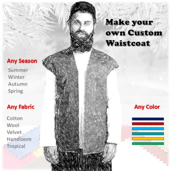 Custom Tailored Waistcoat – Made-to-Measure Men’s Formal & Traditional Vest Custom Tailored Waistcoat – Made-to-Measure Men’s Formal & Traditional Vest