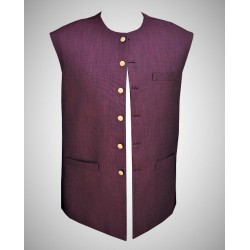 Graceful Round Neck Vest Coat – Classic Waistcoat for Men