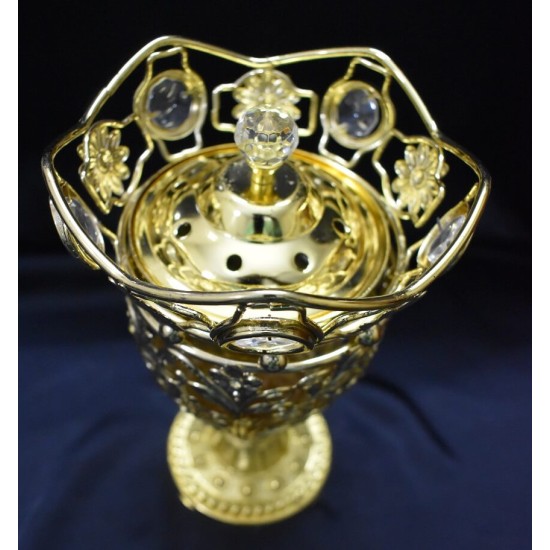 Golden Bowl Shape Incense Burner--Non Electric