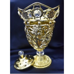 Golden Bowl Shape Incense Burner--Non Electric