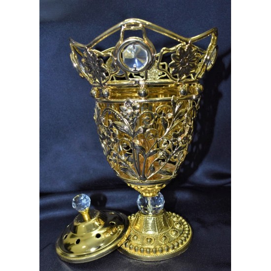 Golden Bowl Shape Incense Burner--Non Electric