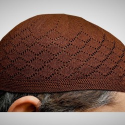 Prayer Cotton Knit Cap Brown