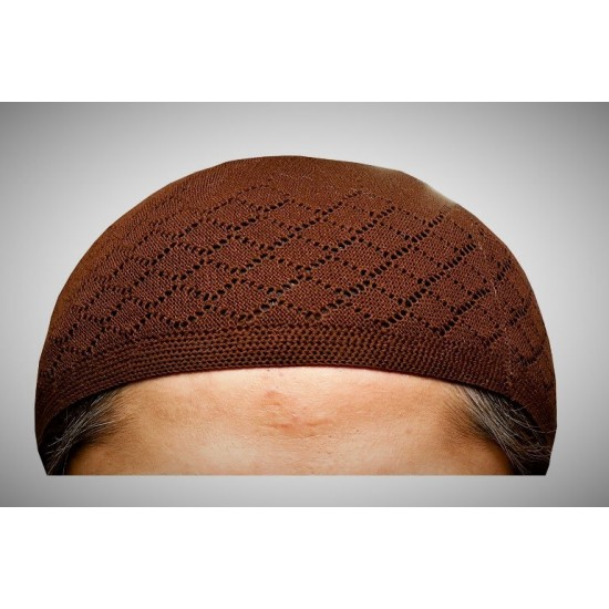 Prayer Cotton Knit Cap Brown