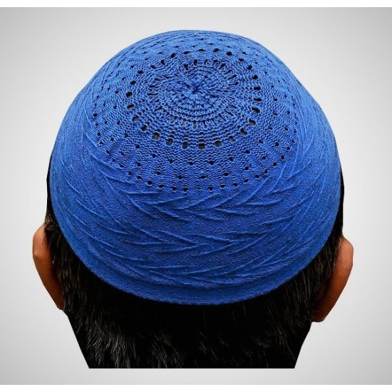 Prayer Cotton Knit Cap Blue