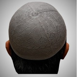 Prayer Cotton Knit Cap Grey