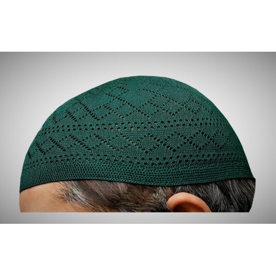 Prayer Cotton Knit Cap Dark Green