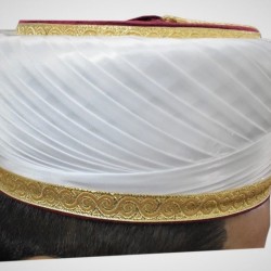 Maroon Syrian Shami Imam Hat – Authentic Sufi & Scholar Cap