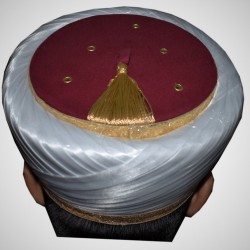 Maroon Syrian Shami Imam Hat – Authentic Sufi & Scholar Cap