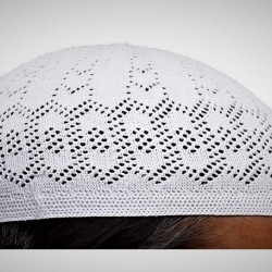 Prayer Cotton Knit Cap White Stripe