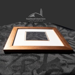 Kaaba Kiswah Fragment — Framed 11 × 11 cm | Blessed Ghilaf-e-Kaaba