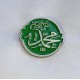Premium Mawlid Badge – Muhammad ﷺ with Salawat (Golden & Green Design)