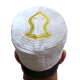 Kufi Nalain Cap White Sufi Muslim Hat