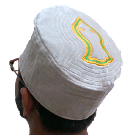 Kufi Nalain Cap White Sufi Muslim Hat