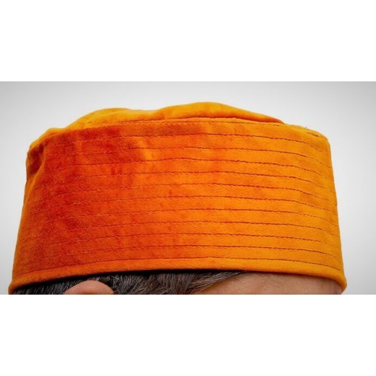 Kufi Nalain Cap Orange Kufi Hat