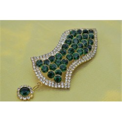 New Green Pearls Nalain Sharif Large Badge 