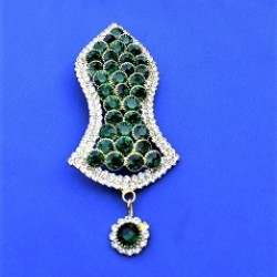 New Green Pearls Nalain Sharif Large Badge 