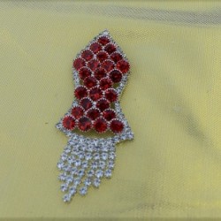 New Red Pearls Nalain Sharif Small Badge 