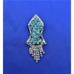 New Sea Blue Pearls Nalain Sharif Small Badge 
