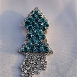 New Sea Blue Pearls Nalain Sharif Small Badge 