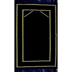 Black Yellow Cut Prayer Rug