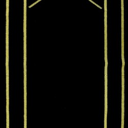 Black Yellow Cut Prayer Rug