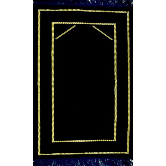 Black Yellow Cut Prayer Rug