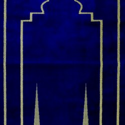 Blue Yellow Cut Prayer Rug