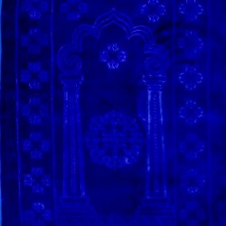 Double Layered Blue Velvet Prayer Rug